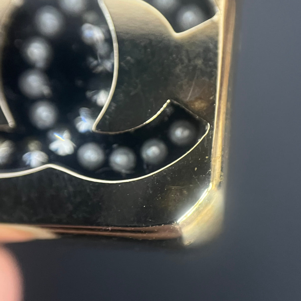 Chanel - Other - Gold-tone base metal with imitation pearls and glass rhinestones. - Gold