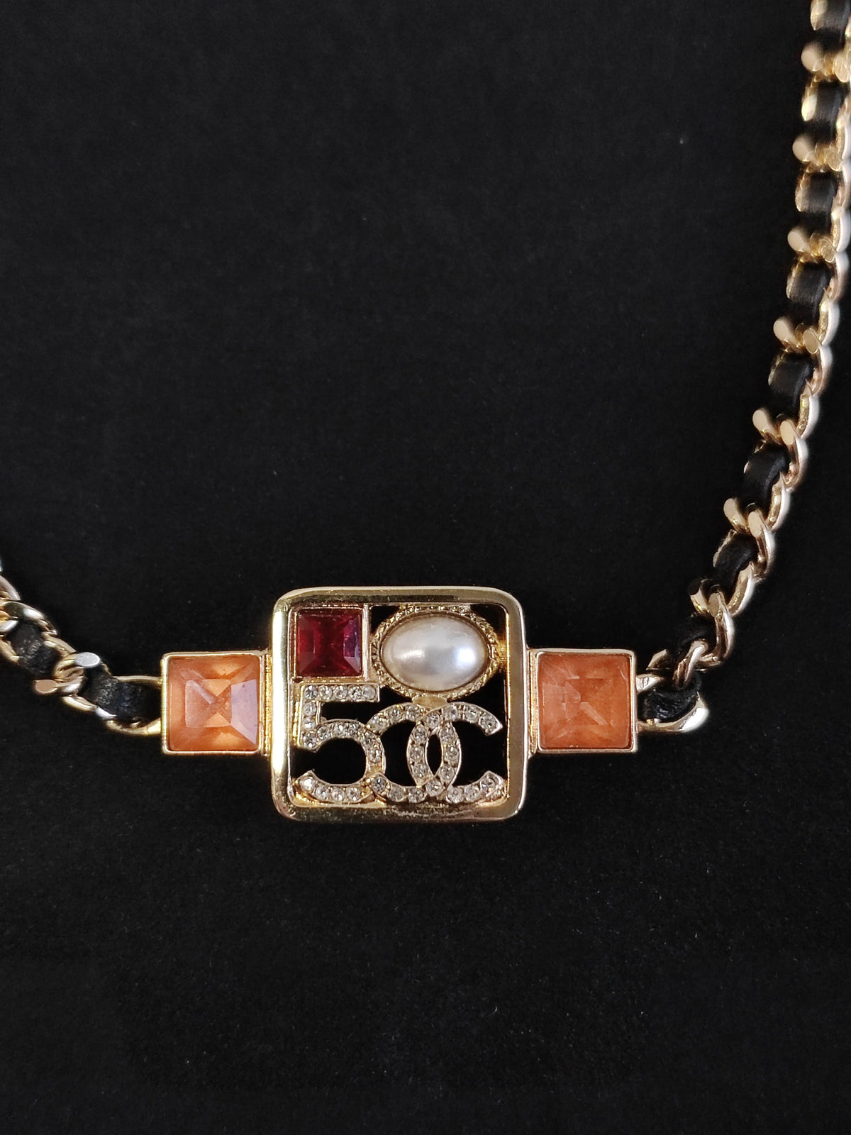 Chanel - Other - Gold-tone base metal with rhinestone and faux pearl embellishments. - Multicolour