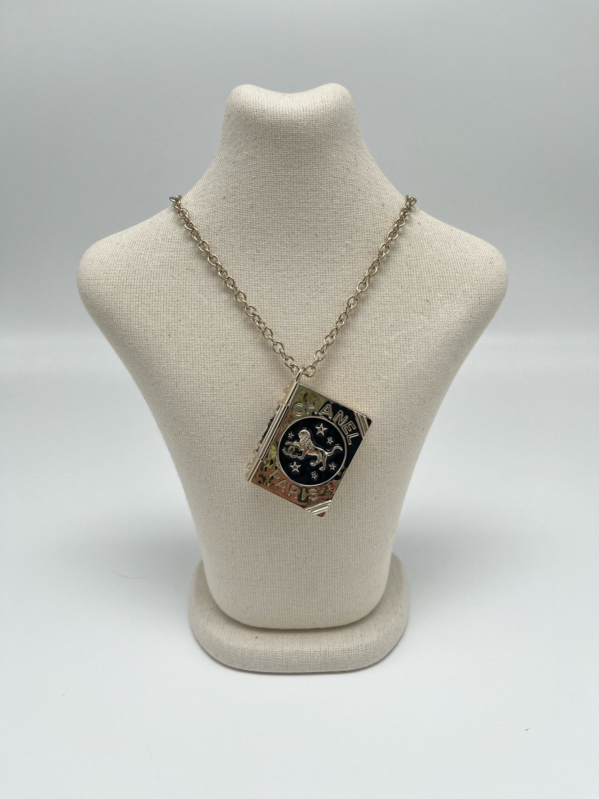 Chanel - Other - Gold-tone metal with black enamel accents. - Gold - (One size)