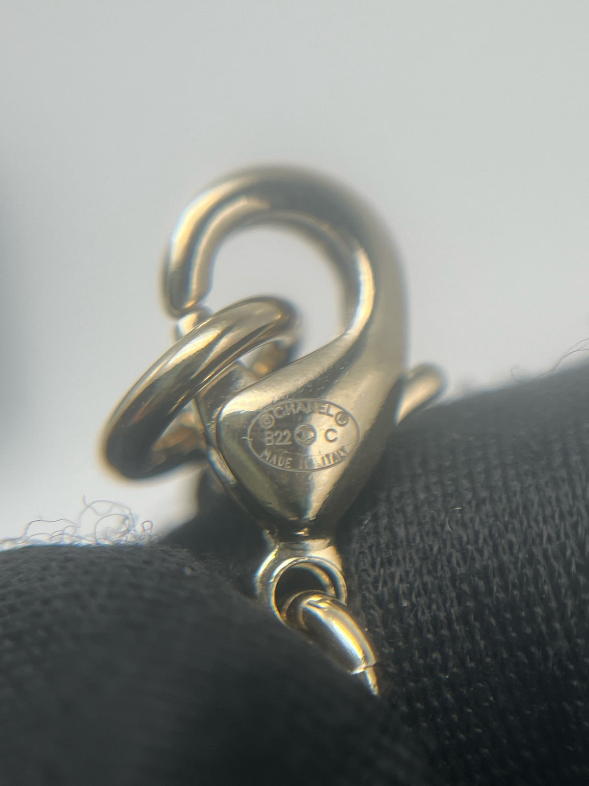Chanel - Other - Gold-tone metal with black enamel accents. - Gold - (One size)