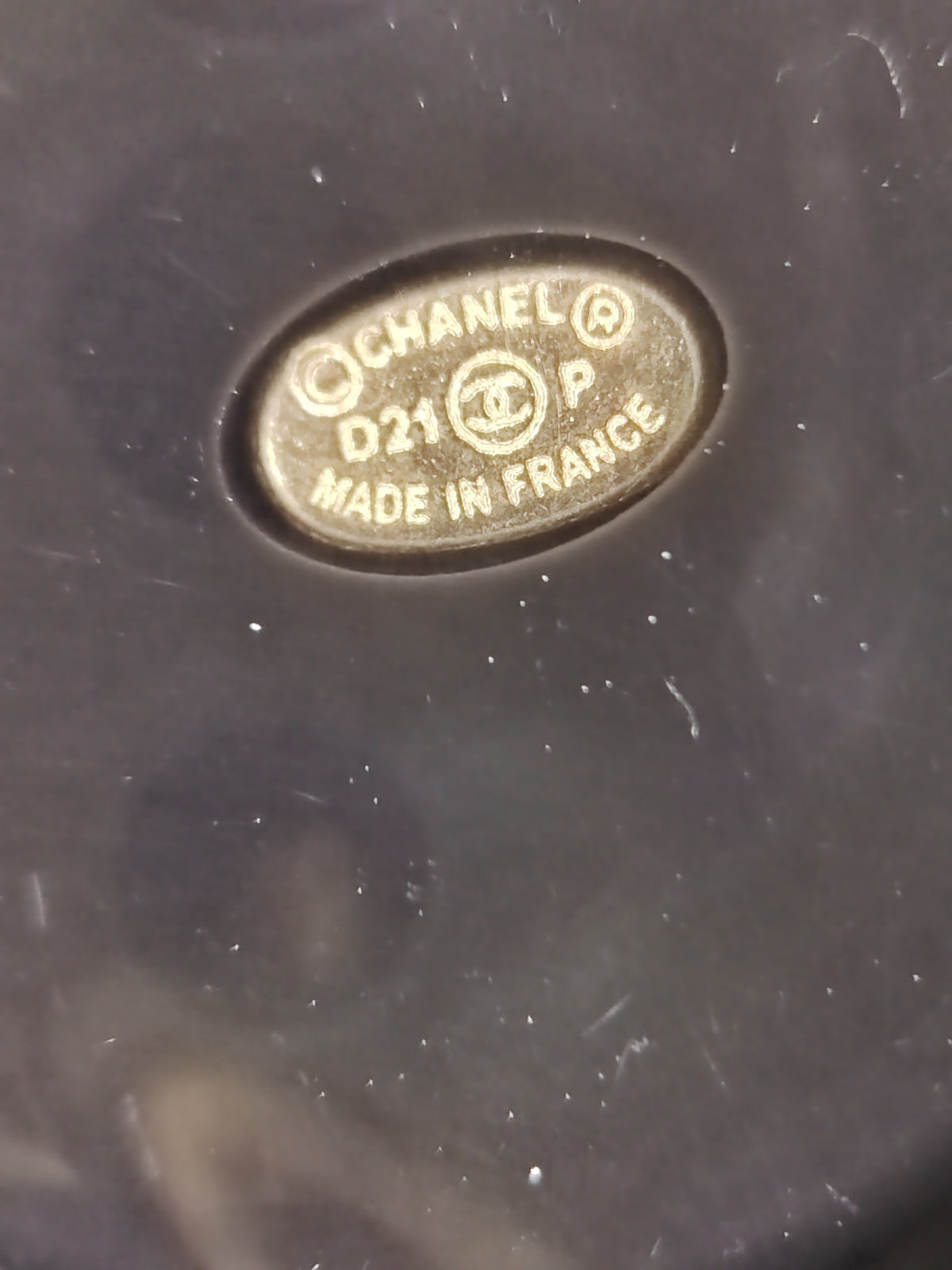 Chanel - Other - Gold-tone metal with black heart-shaped resin elements and crystal embellishment; composition not confirmed. - Black