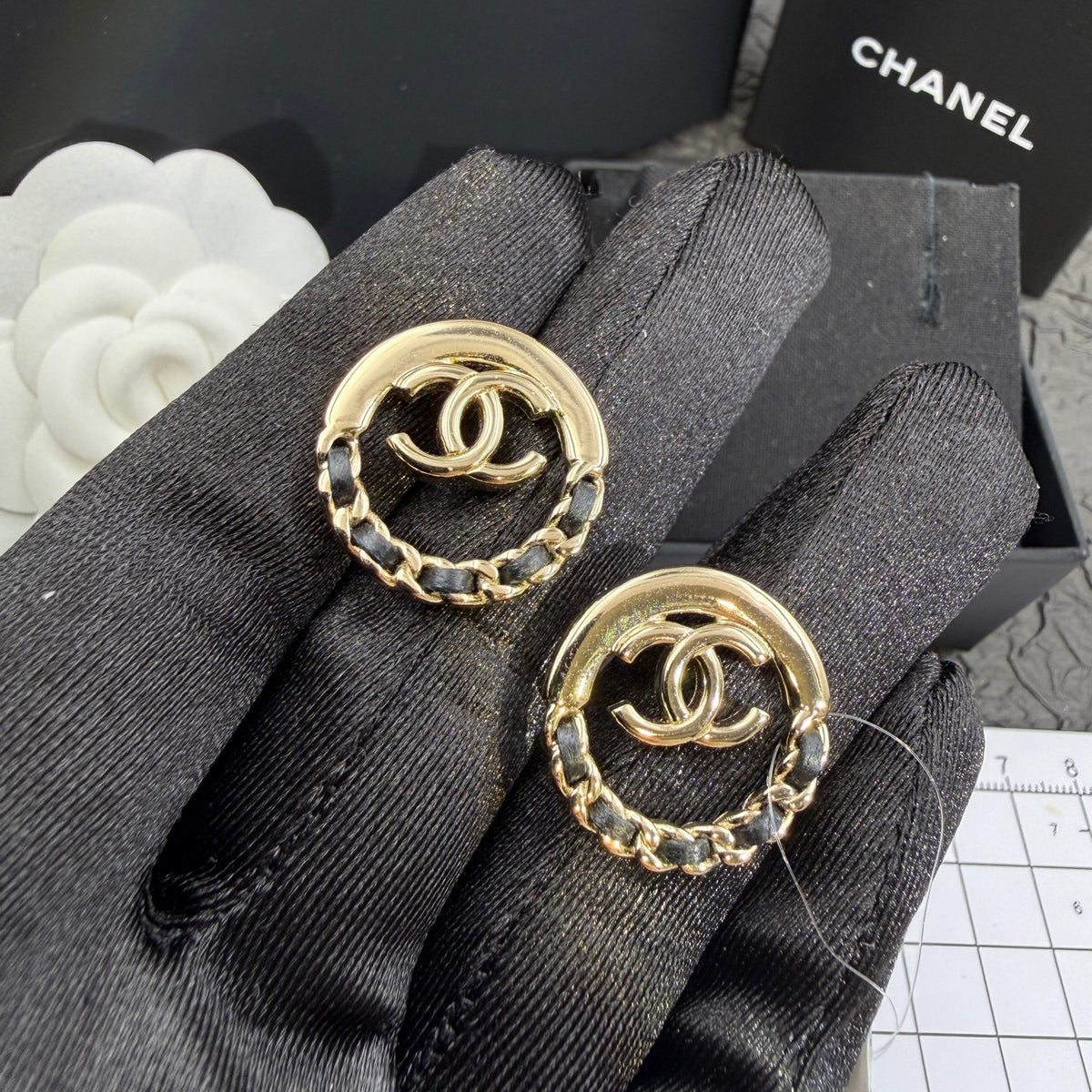 Chanel - Other - Gold-tone metal with black leather accents; exact metal composition is unspecified. - Multicolour