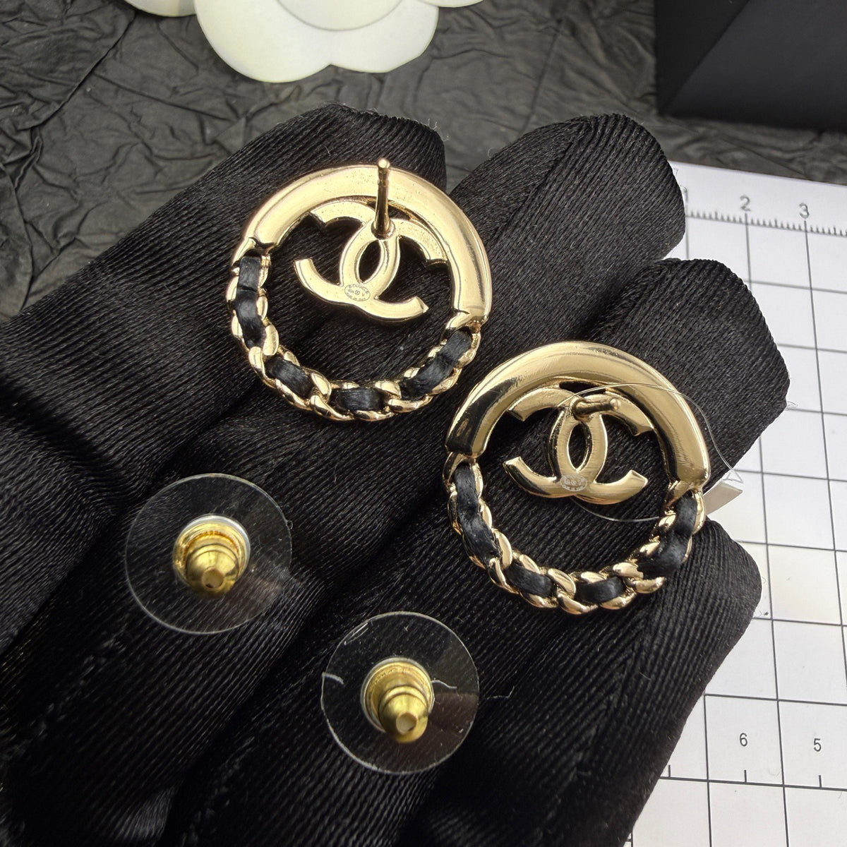 Chanel - Other - Gold-tone metal with black leather accents; exact metal composition is unspecified. - Multicolour