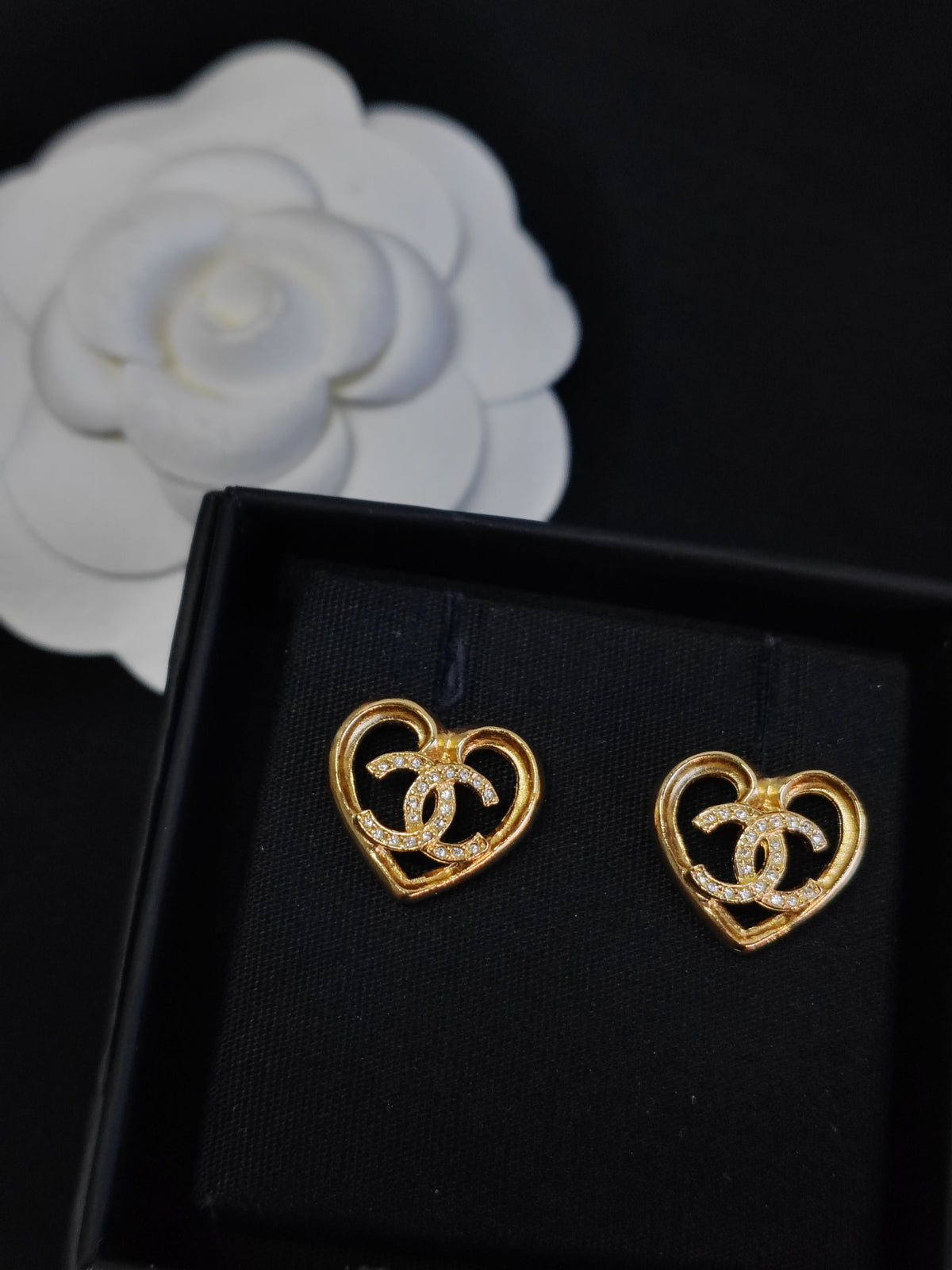 Chanel - Other - Gold-tone metal with clear crystal embellishments; exact composition not confirmed. - Gold