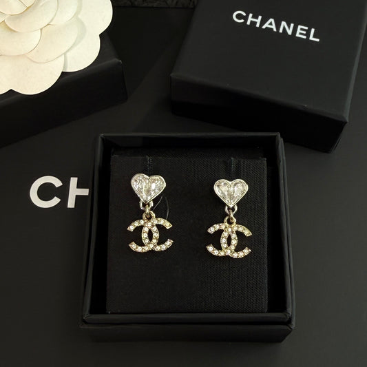 Chanel - Other - Gold-tone metal with clear crystal embellishments. - Gold