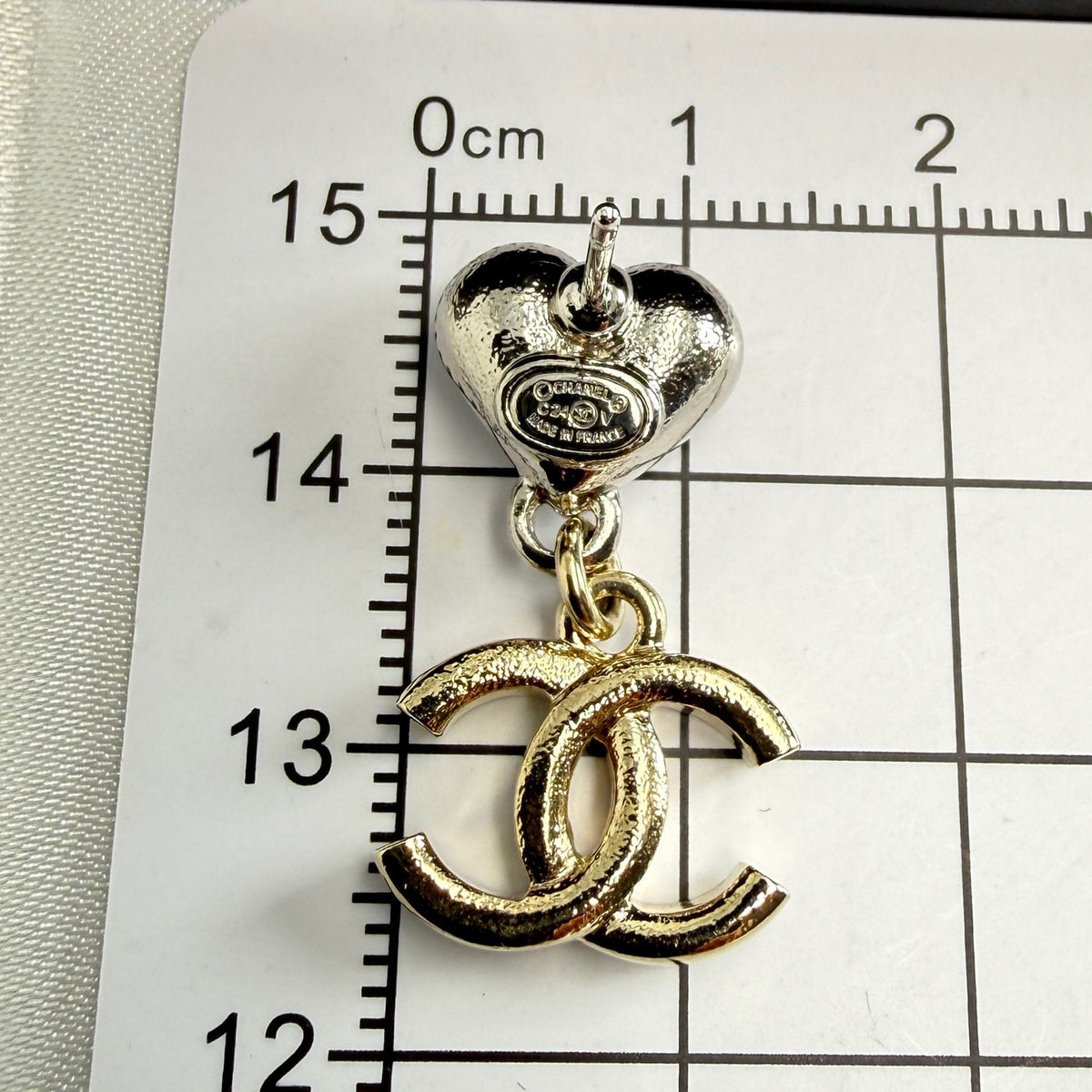 Chanel - Other - Gold-tone metal with clear crystal embellishments. - Gold