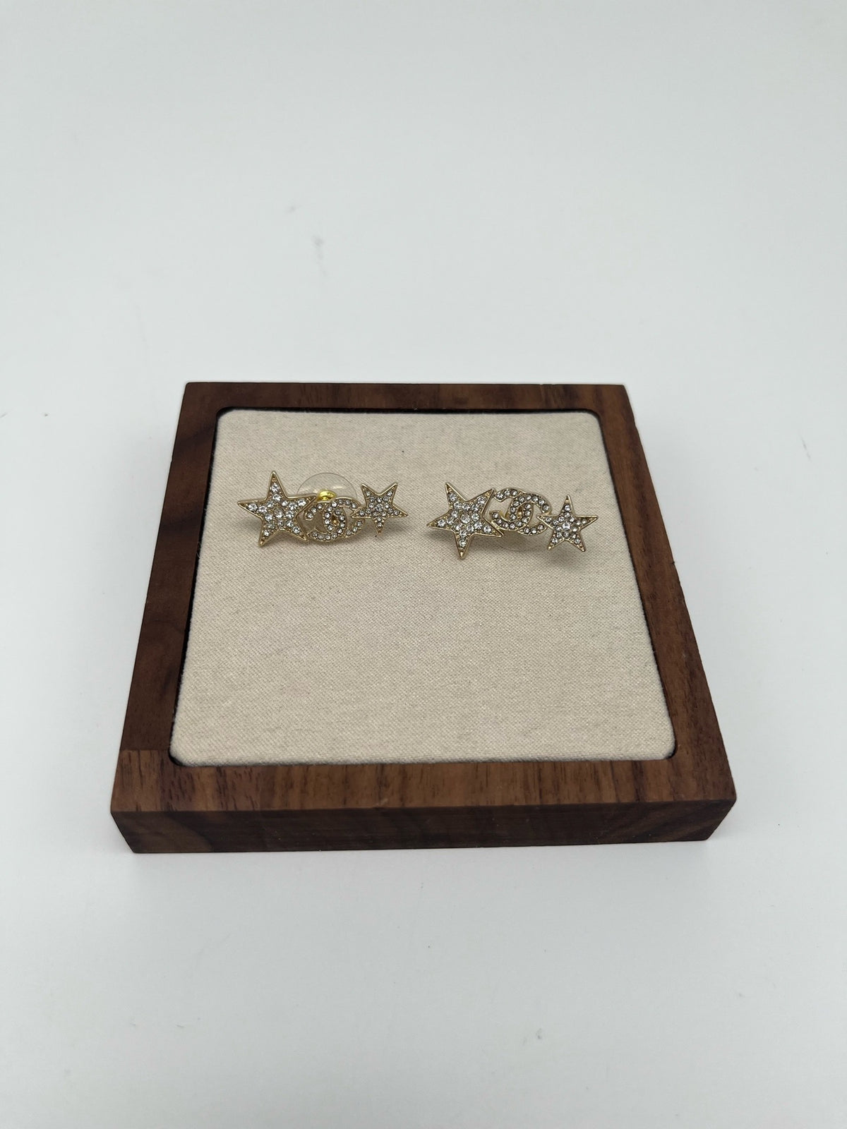 Chanel - Other - Gold-tone metal with clear crystal or glass embellishments. - Gold