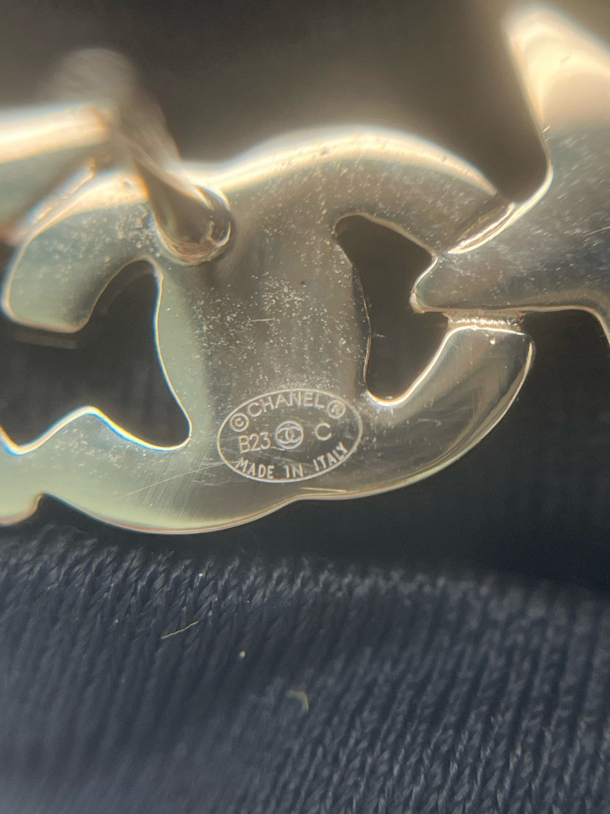Chanel - Other - Gold-tone metal with clear crystal or glass embellishments. - Gold