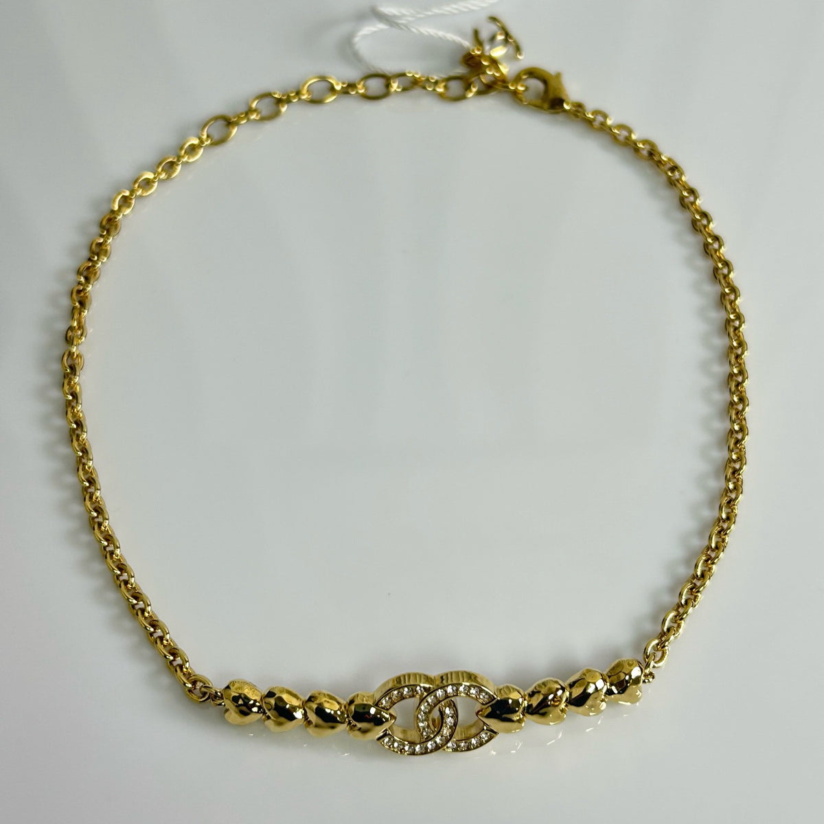 Chanel - Other - Gold-tone metal with clear glass crystals - Gold