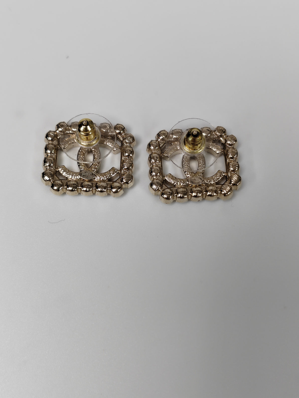 Chanel - Other - Gold-tone metal with clear glass rhinestone embellishments; exact alloy unspecified. - Gold
