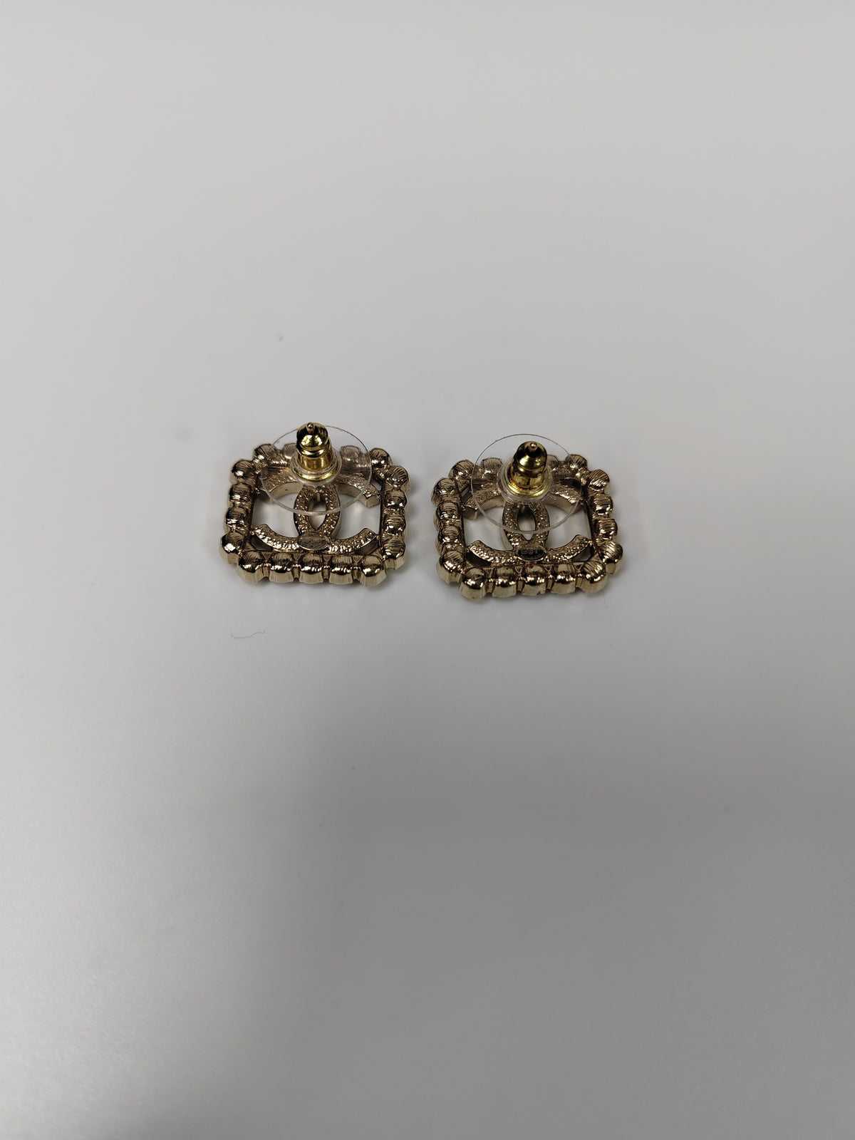 Chanel - Other - Gold-tone metal with clear glass rhinestone embellishments; exact alloy unspecified. - Gold