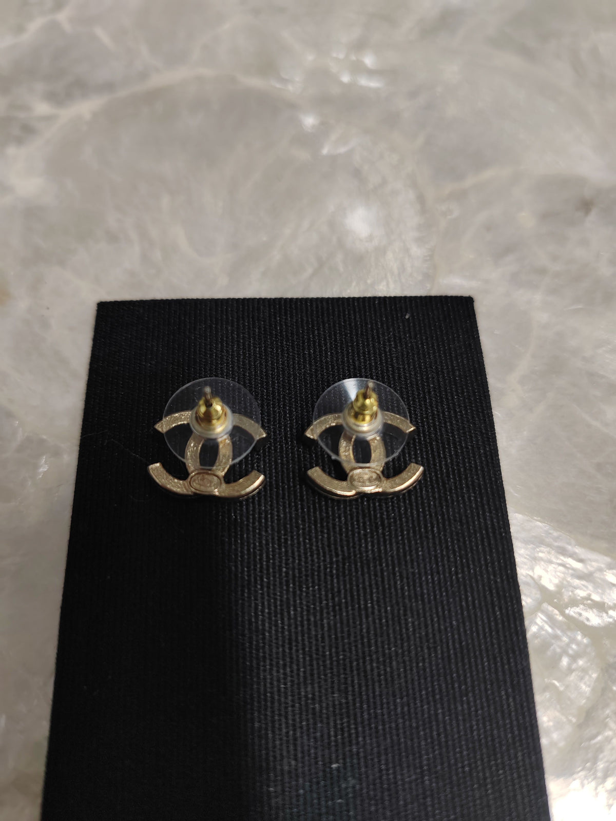 Chanel - Other - Gold-tone metal with clear glass rhinestones - Gold