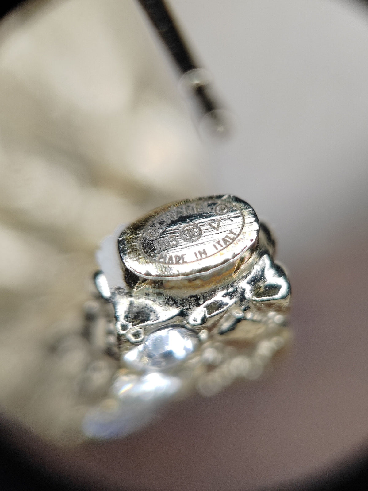 Chanel - Other - Gold-tone metal with clear glass rhinestones. - Gold