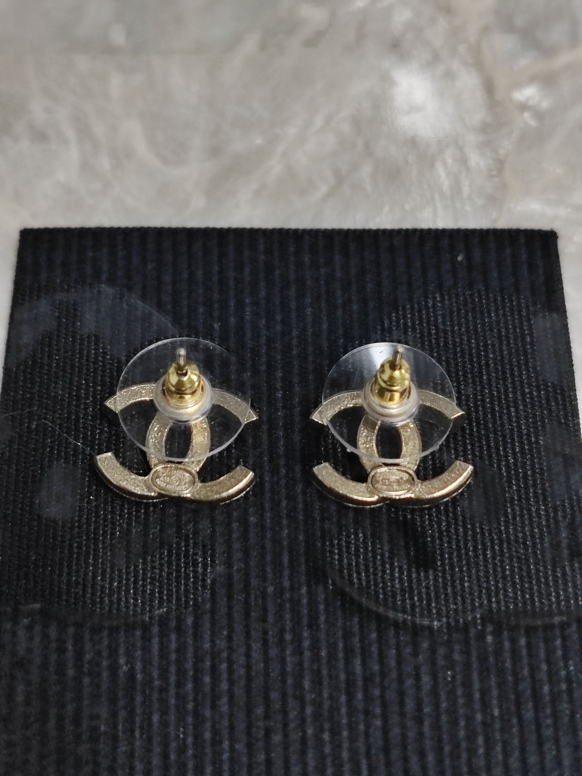 Chanel - Other - Gold-tone metal with clear glass rhinestones - Gold