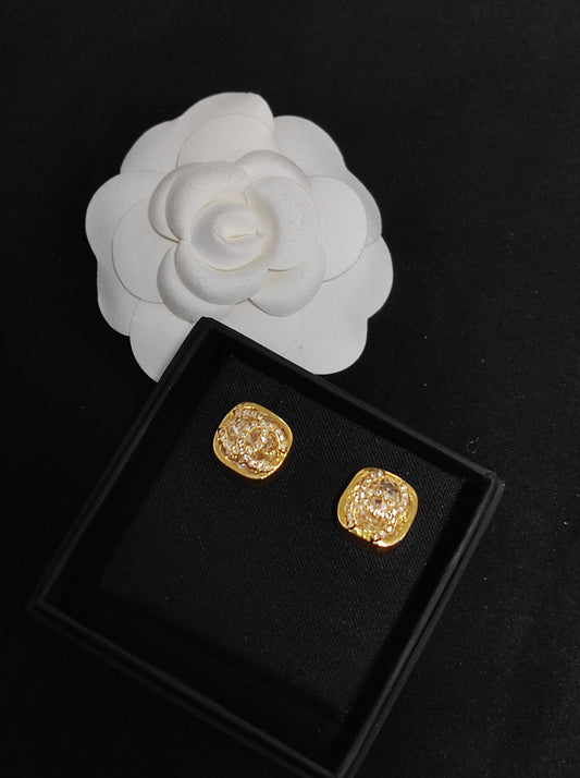 Chanel - Other - Gold-tone metal with clear rhinestone accents; exact composition is not confirmed. - Gold