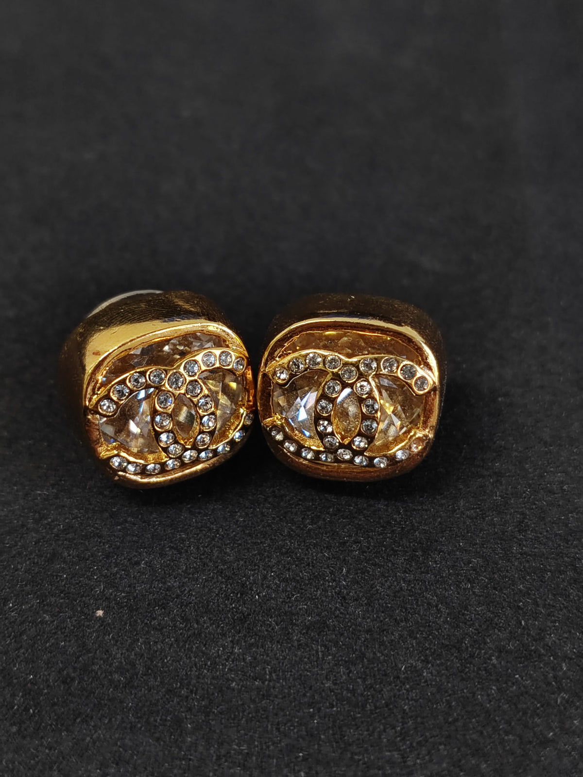 Chanel - Other - Gold-tone metal with clear rhinestone accents; exact composition is not confirmed. - Gold