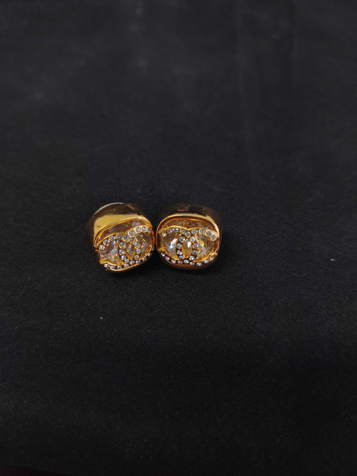 Chanel - Other - Gold-tone metal with clear rhinestone accents; exact composition is not confirmed. - Gold