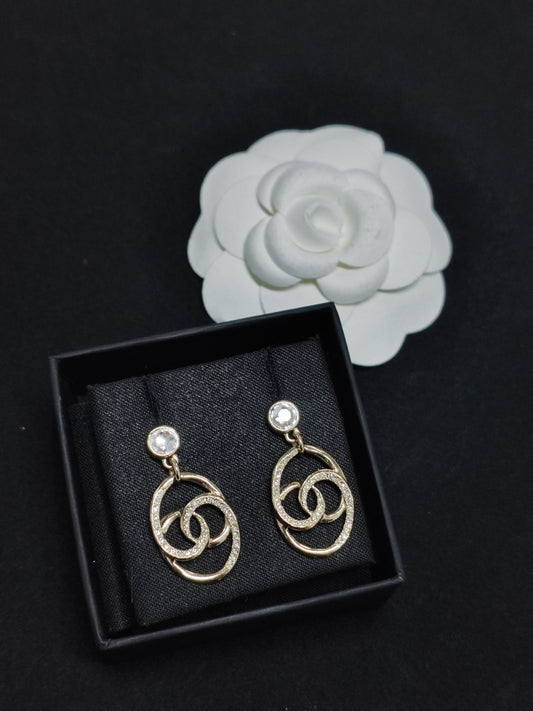 Chanel - Other - Gold-tone metal with clear rhinestone embellishment - Gold