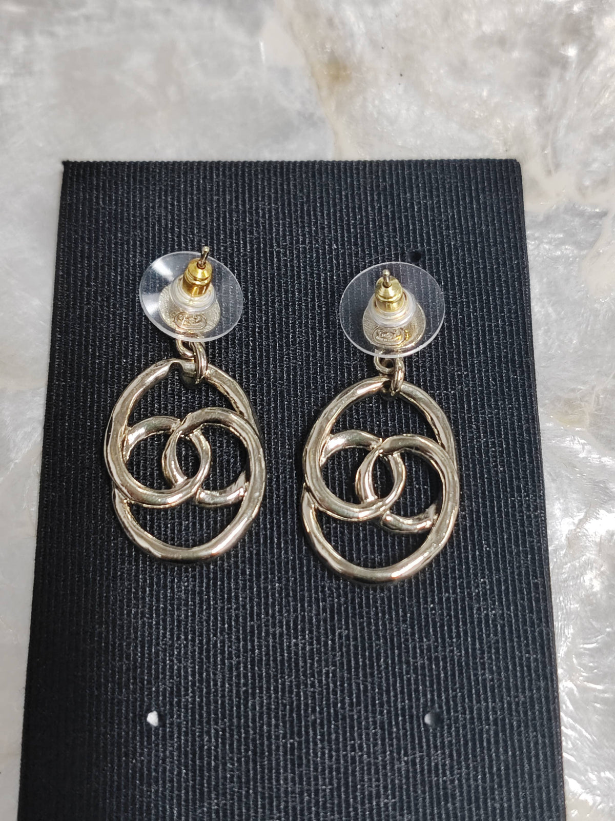 Chanel - Other - Gold-tone metal with clear rhinestone embellishment - Gold