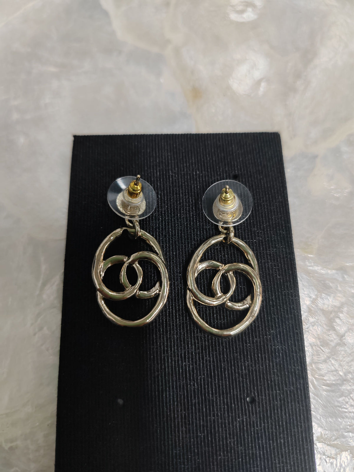 Chanel - Other - Gold-tone metal with clear rhinestone embellishment - Gold