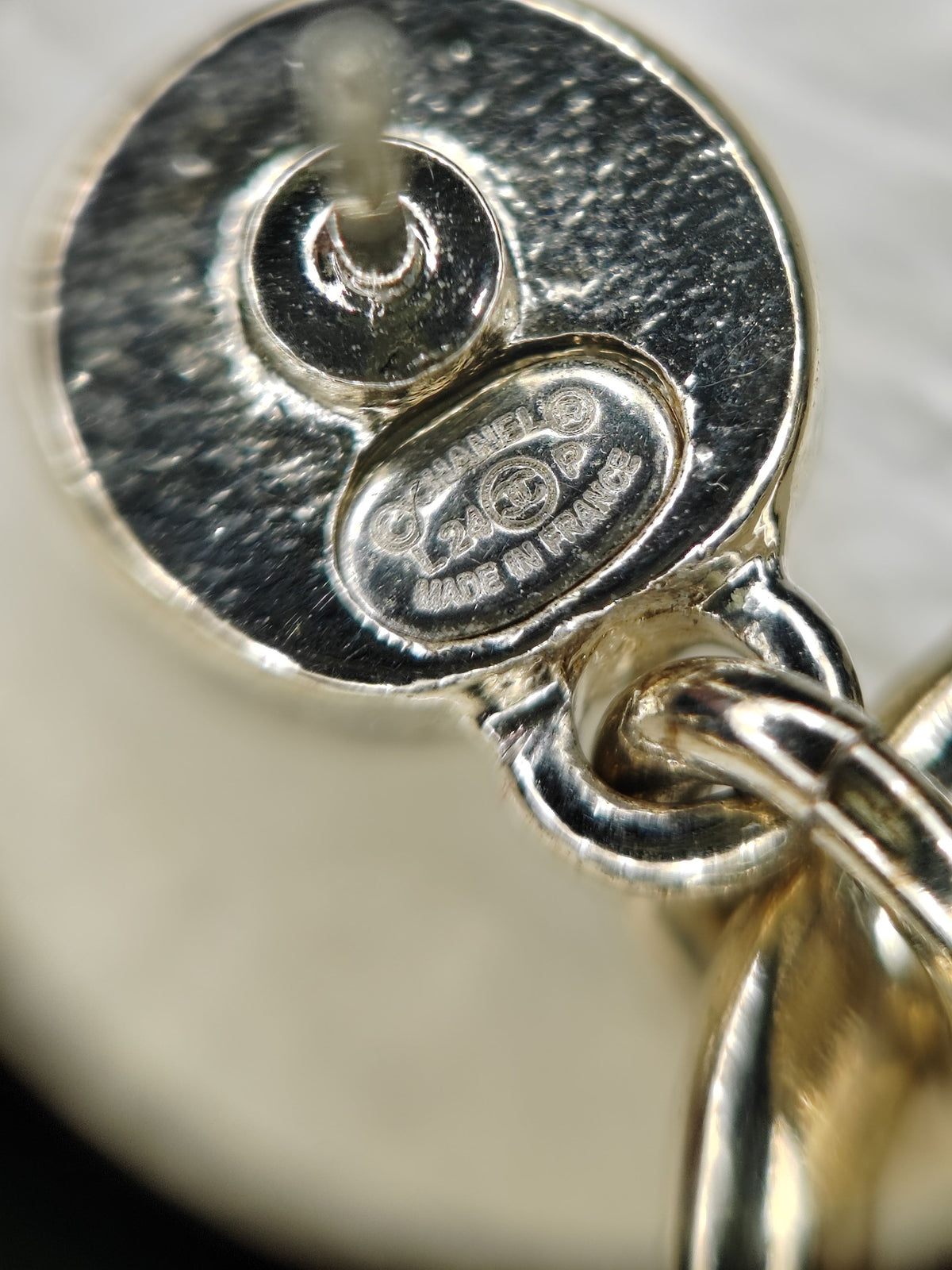 Chanel - Other - Gold-tone metal with clear rhinestone embellishment - Gold