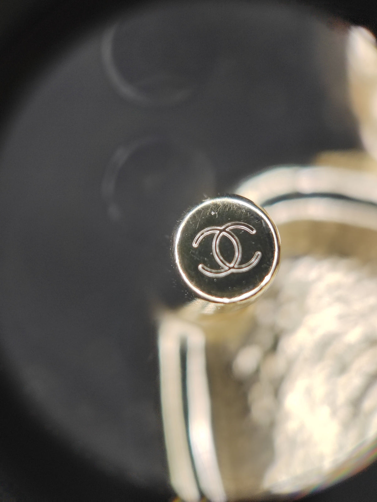 Chanel - Other - Gold-tone metal with clear rhinestone embellishments; exact base-metal composition is not confirmed. - Gold
