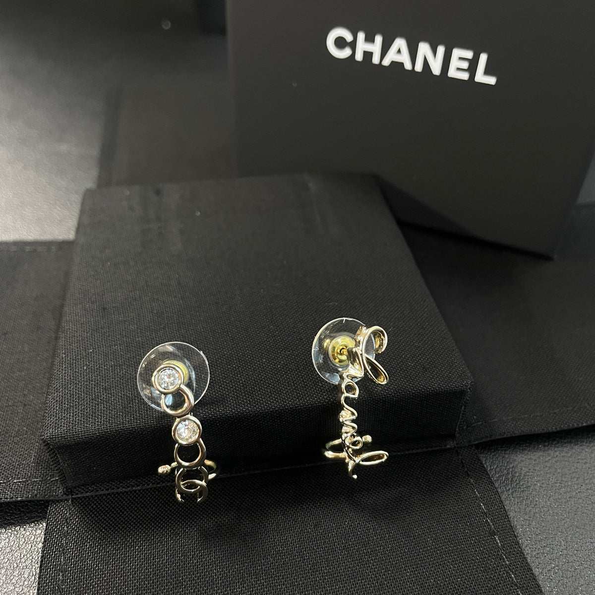 Chanel - Other - Gold-tone metal with clear rhinestone embellishments; exact composition not verified. - Gold