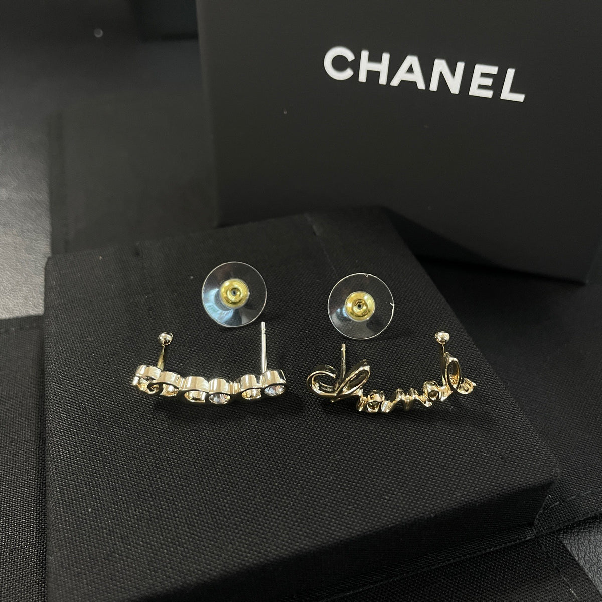 Chanel - Other - Gold-tone metal with clear rhinestone embellishments; exact composition not verified. - Gold