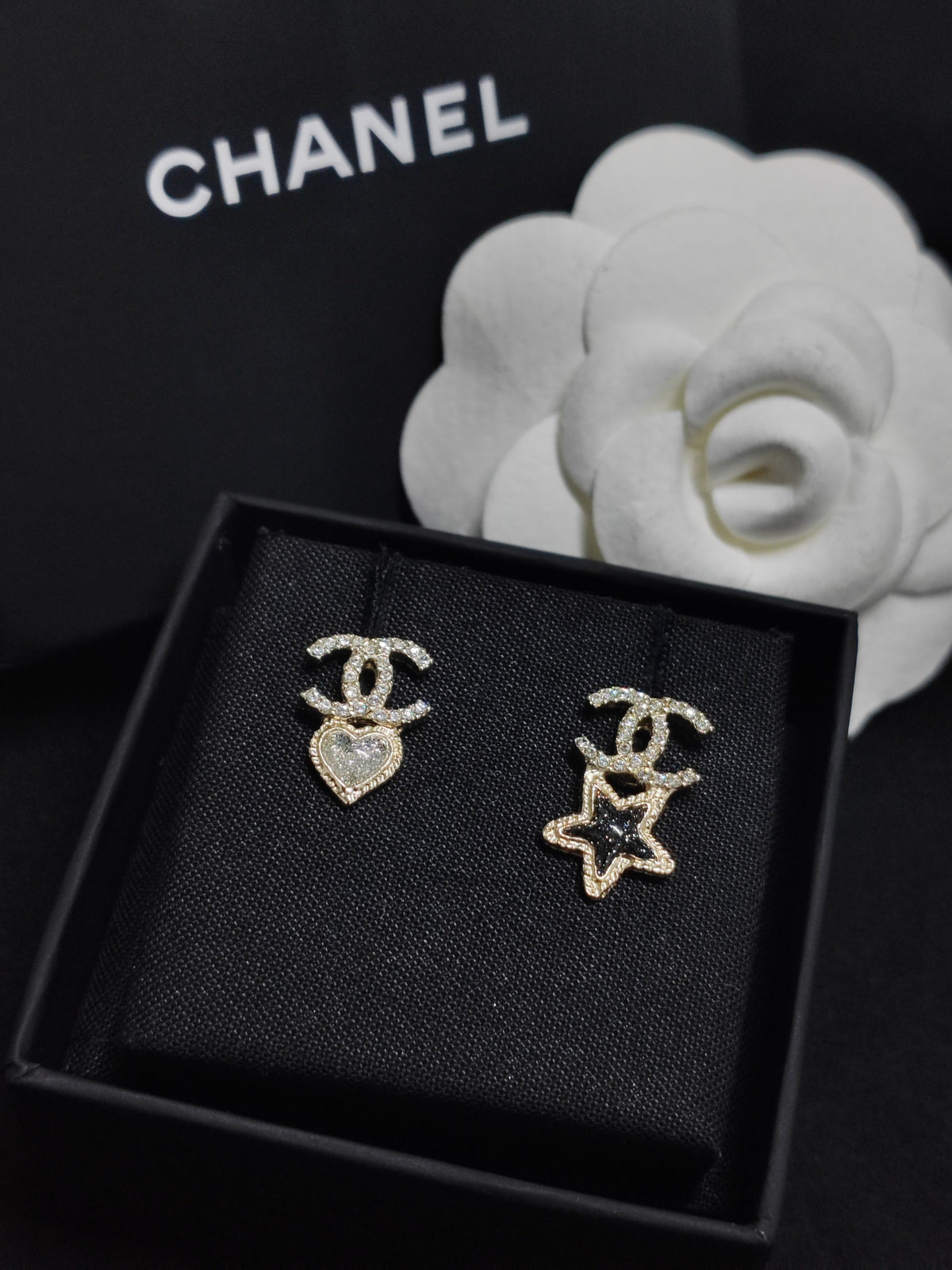 Chanel - Other - Gold-tone metal with clear rhinestone embellishments - Gold