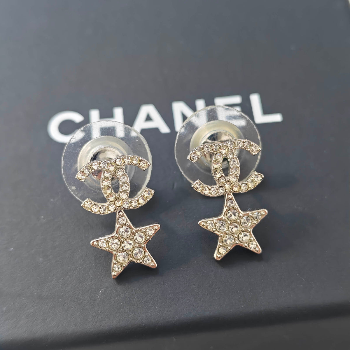 Chanel - Other - Gold-tone metal with clear rhinestone embellishments - Gold