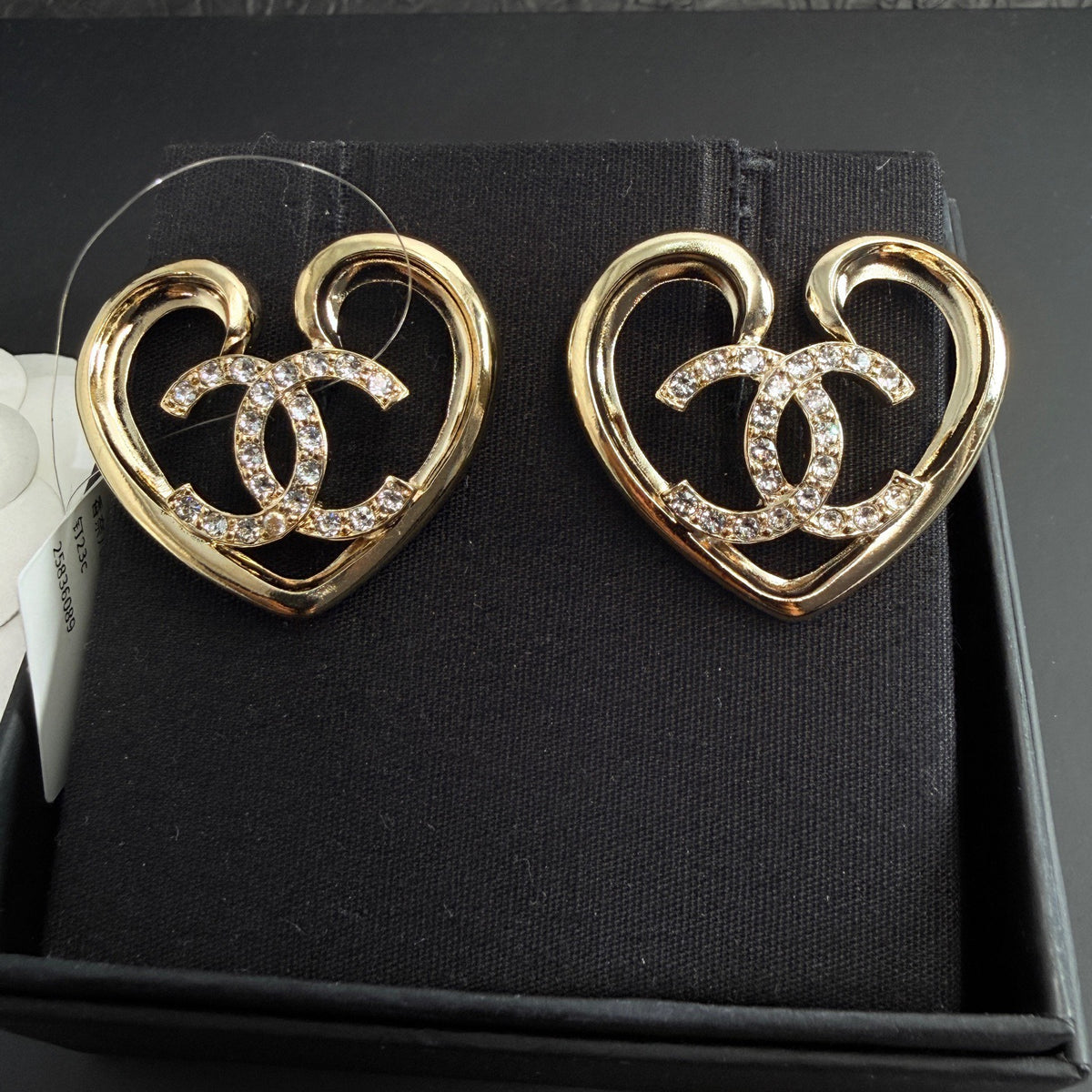 Chanel - Other - Gold-tone metal with clear rhinestone embellishments - Gold