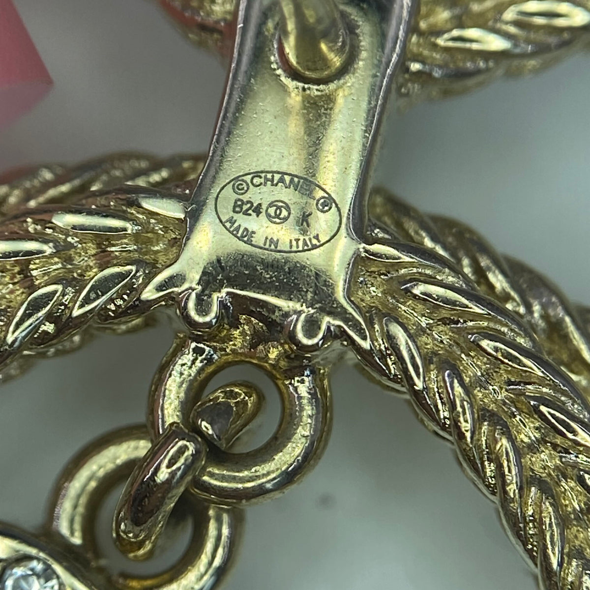 Chanel - Other - Gold-tone metal with clear rhinestone embellishments - Gold