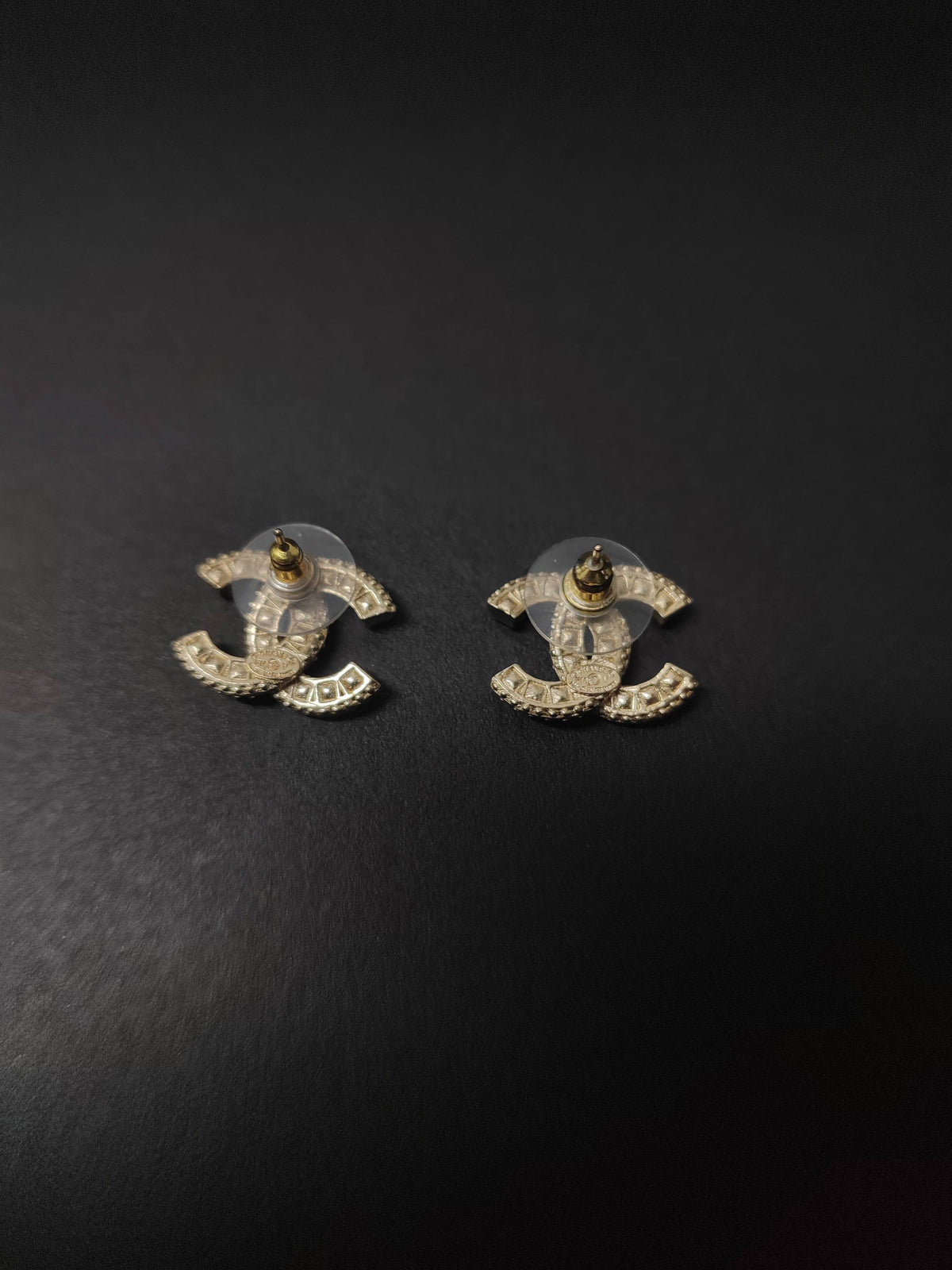 Chanel - Other - Gold-tone metal with clear rhinestone embellishments - Gold