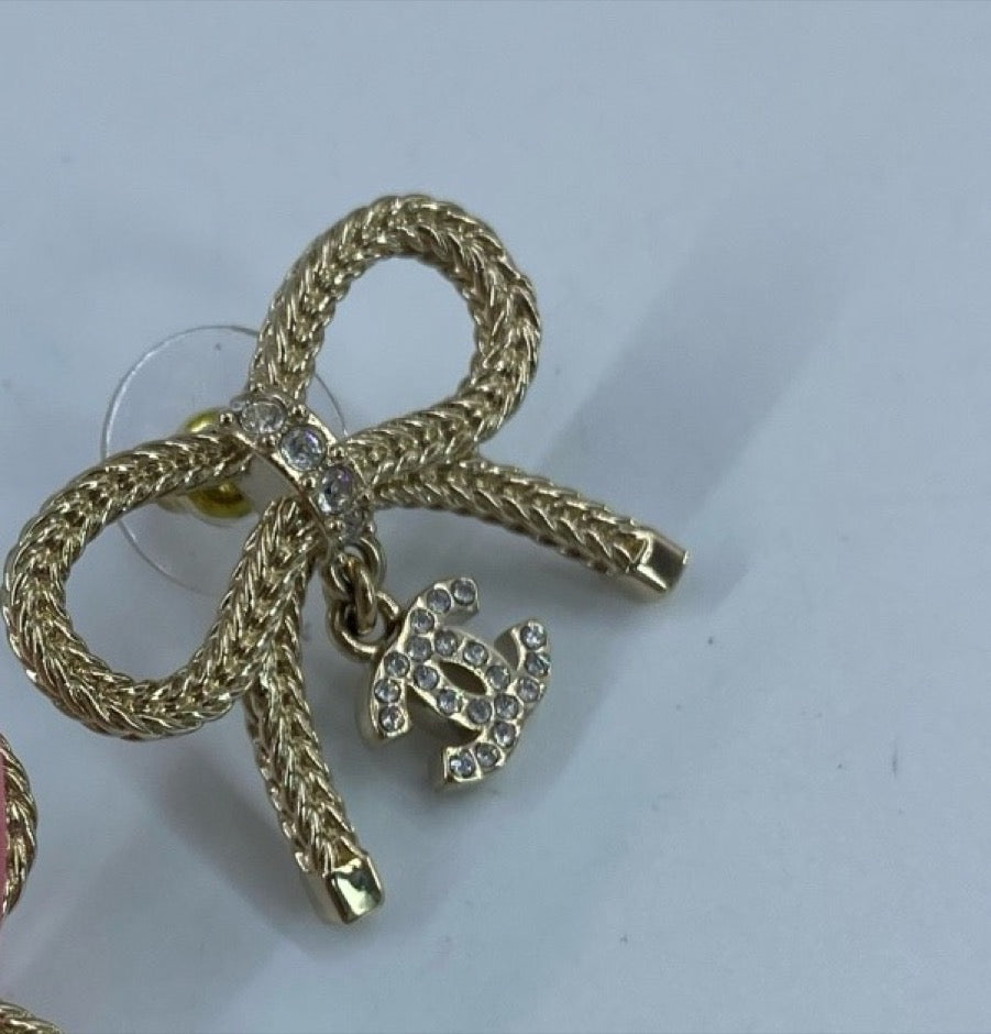 Chanel - Other - Gold-tone metal with clear rhinestone embellishments - Gold