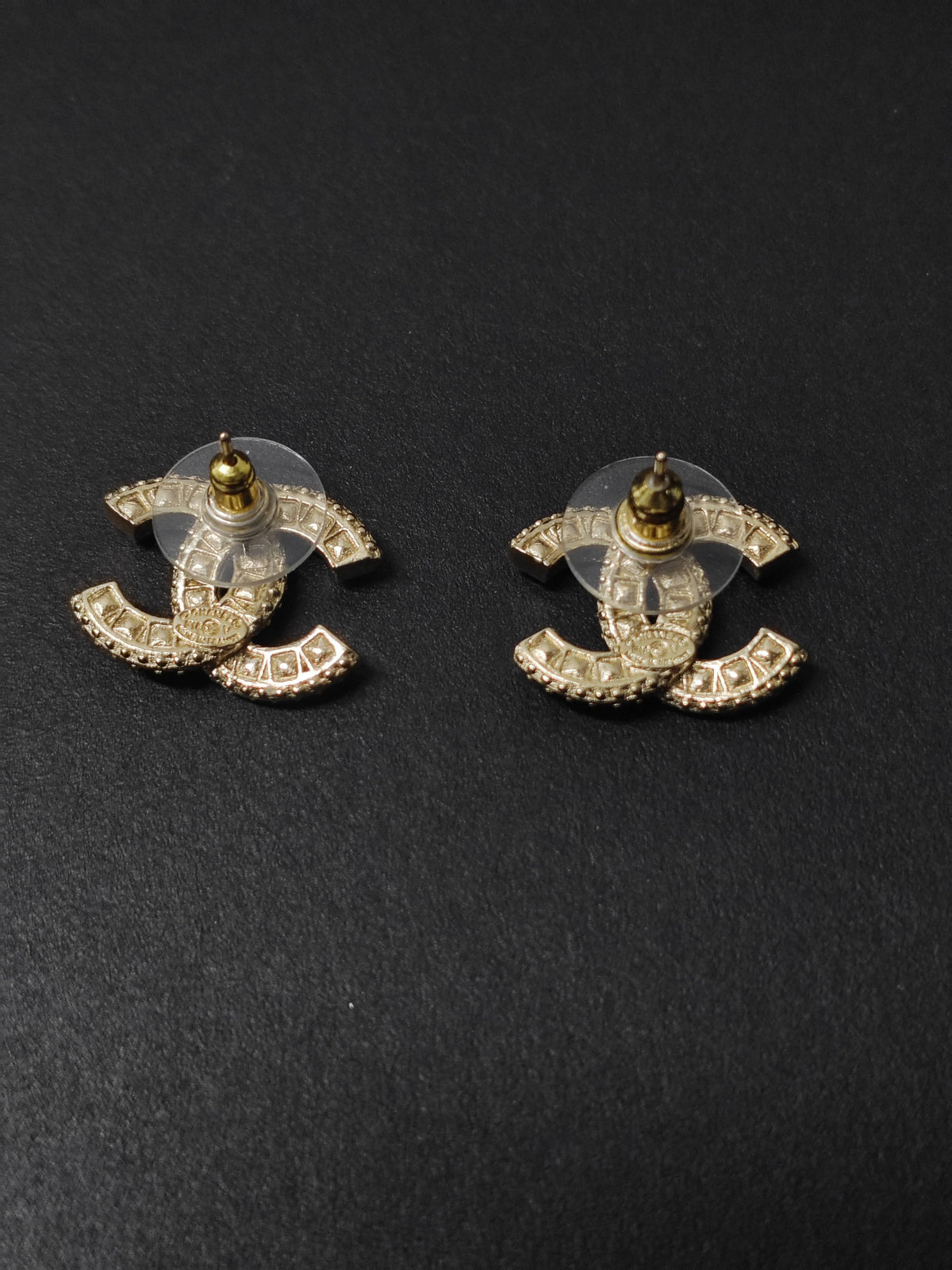 Chanel - Other - Gold-tone metal with clear rhinestone embellishments - Gold