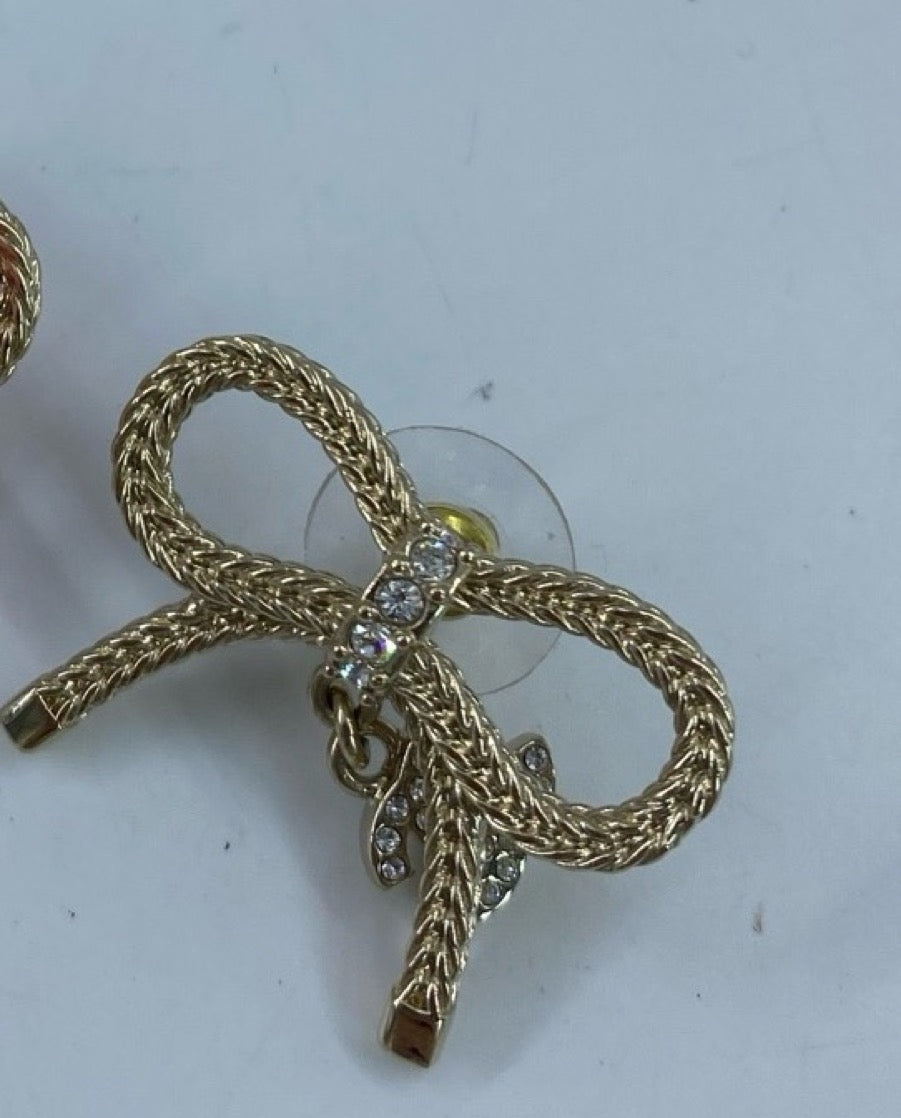 Chanel - Other - Gold-tone metal with clear rhinestone embellishments - Gold
