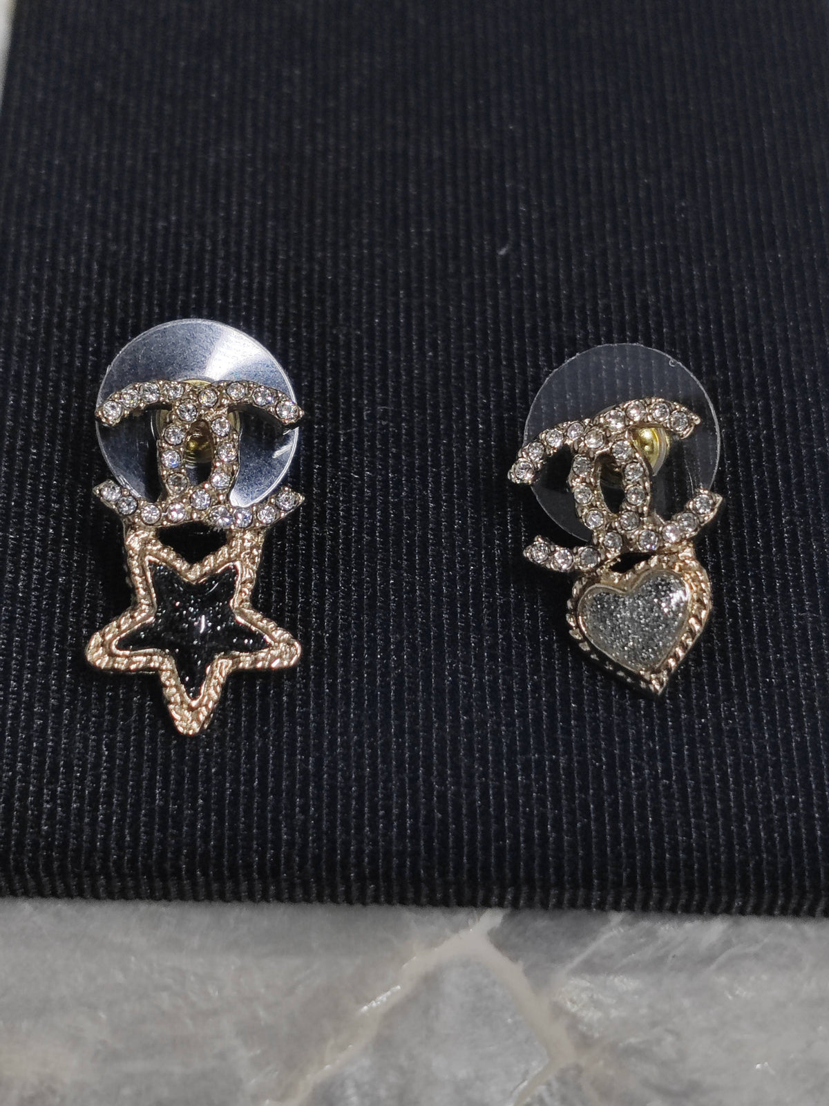 Chanel - Other - Gold-tone metal with clear rhinestone embellishments - Gold