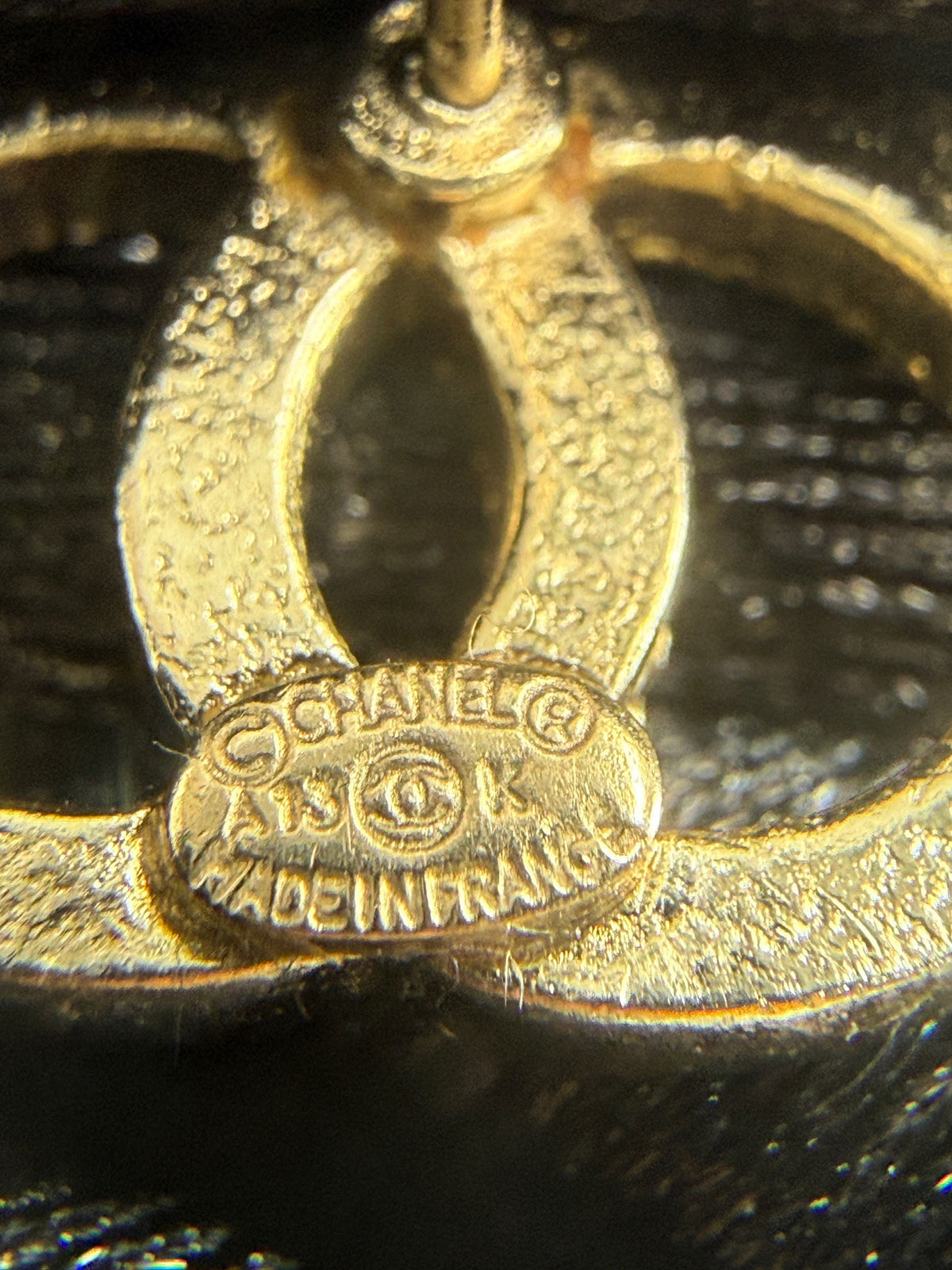 Chanel - Other - Gold-tone metal with clear rhinestone embellishments - Gold