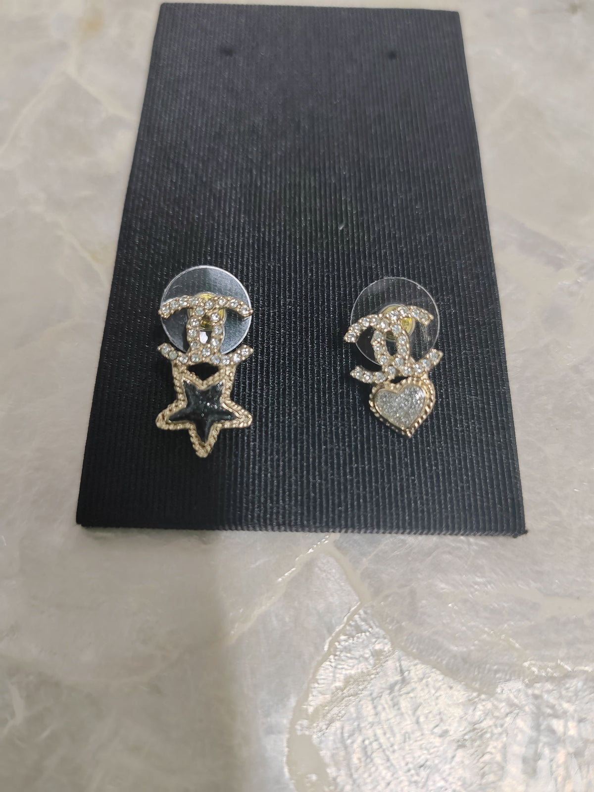 Chanel - Other - Gold-tone metal with clear rhinestone embellishments - Gold