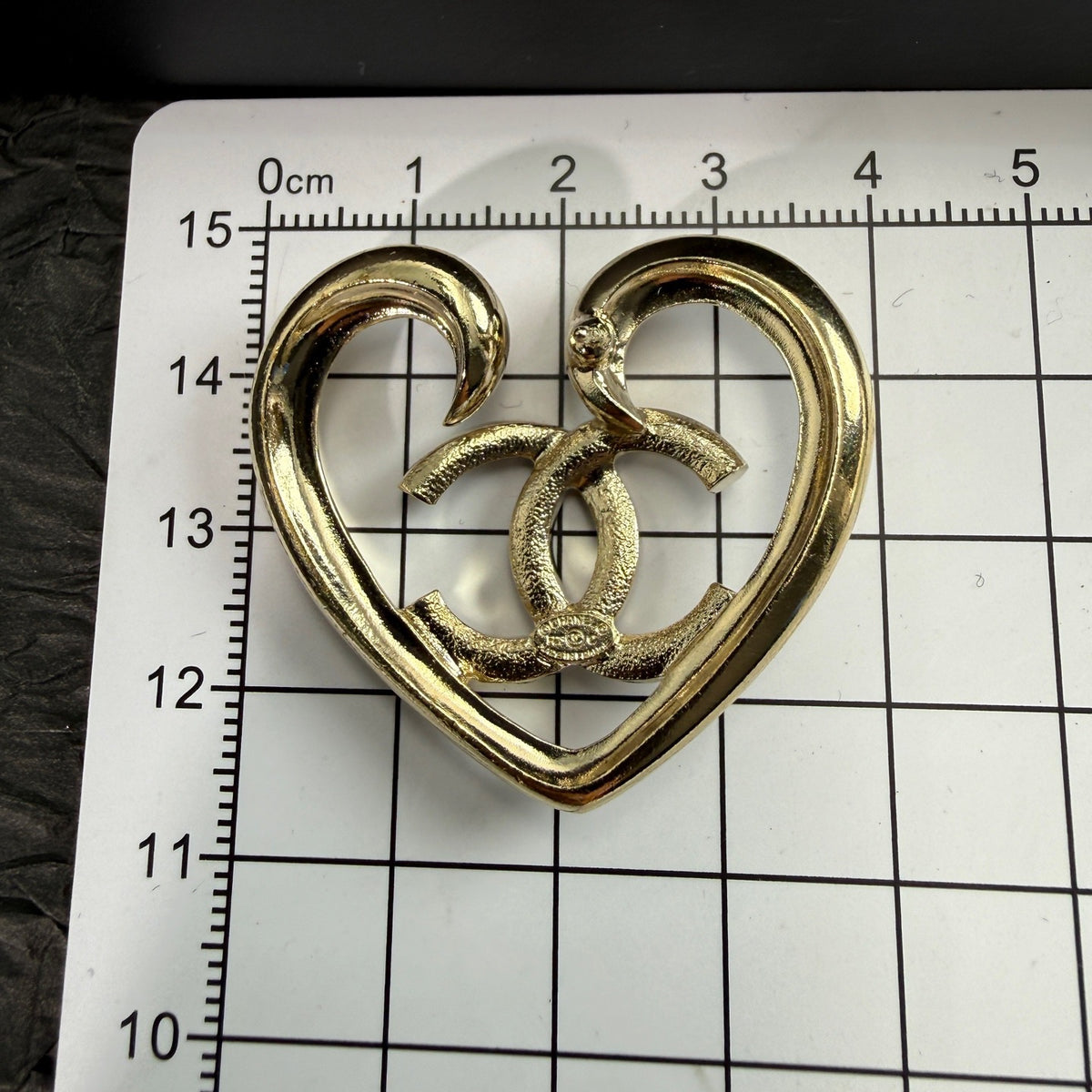 Chanel - Other - Gold-tone metal with clear rhinestone embellishments - Gold