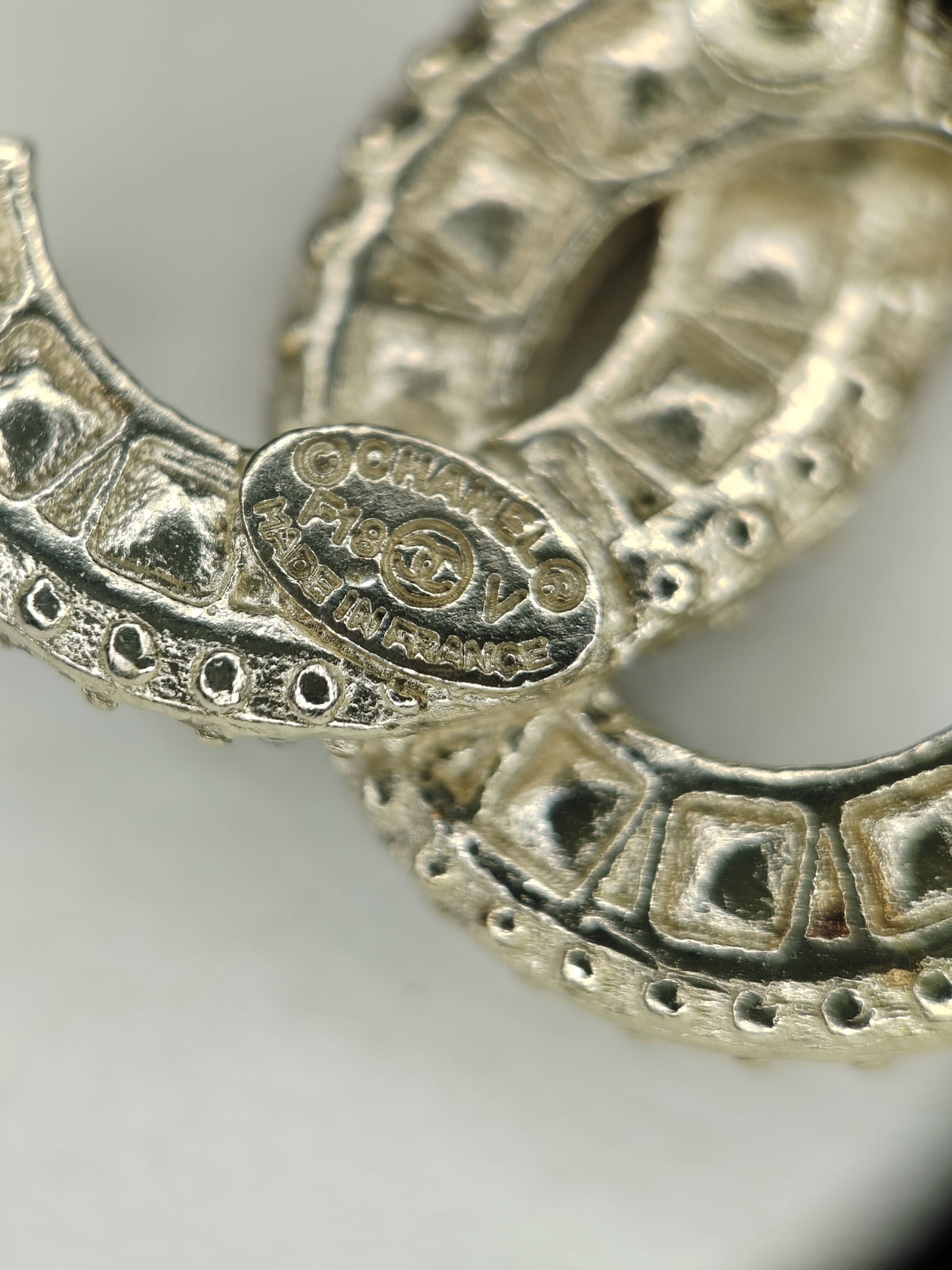 Chanel - Other - Gold-tone metal with clear rhinestone embellishments - Gold