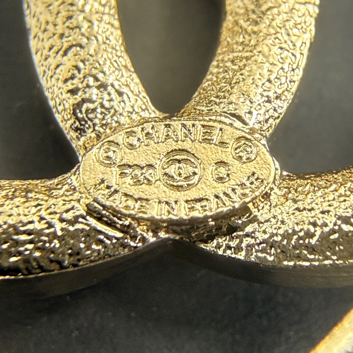 Chanel - Other - Gold-tone metal with clear rhinestone embellishments - Gold