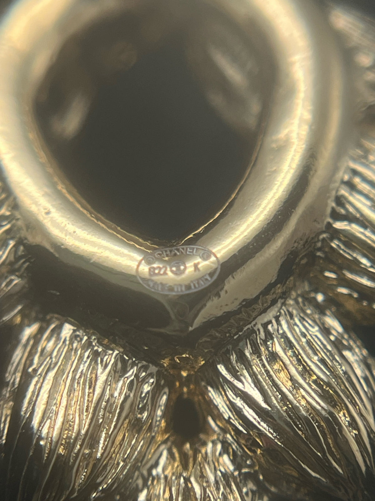 Chanel - Other - Gold-tone metal with clear rhinestones - Gold