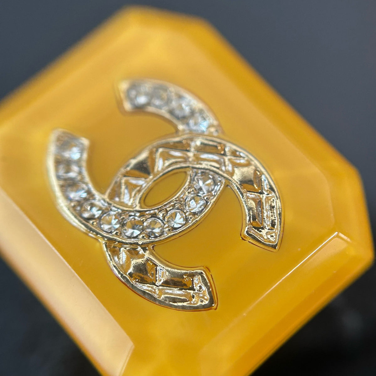 Chanel - Other - Gold-tone metal with crystal accents and resin elements - Yellow