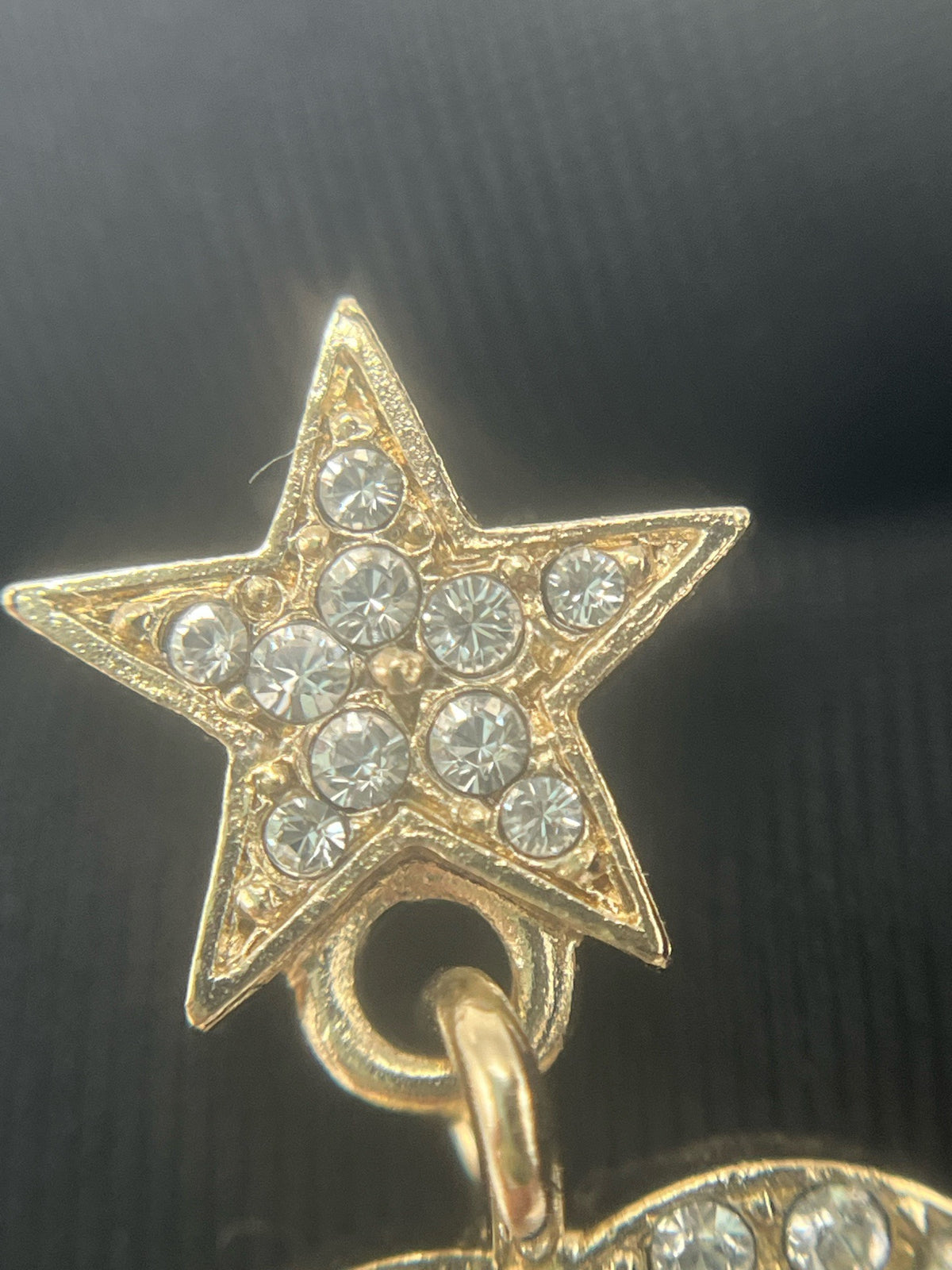 Chanel - Other - Gold-tone metal with crystal accents. - Gold - (One size)