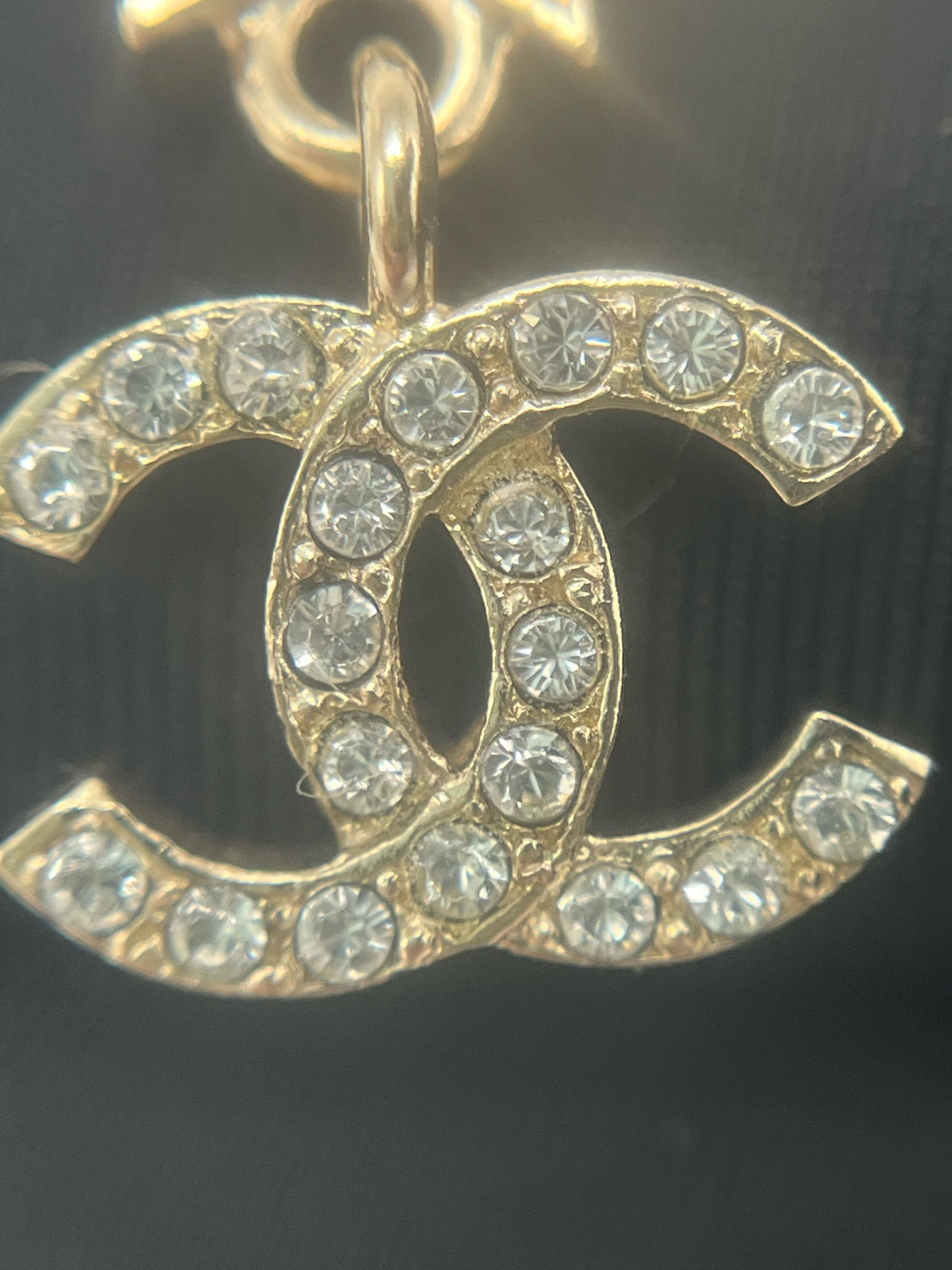 Chanel - Other - Gold-tone metal with crystal accents. - Gold - (One size)