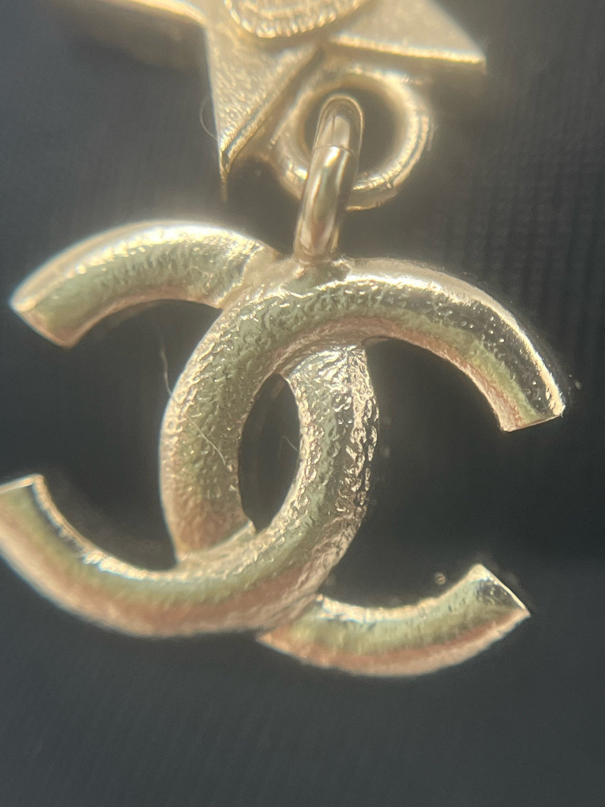 Chanel - Other - Gold-tone metal with crystal accents. - Gold - (One size)