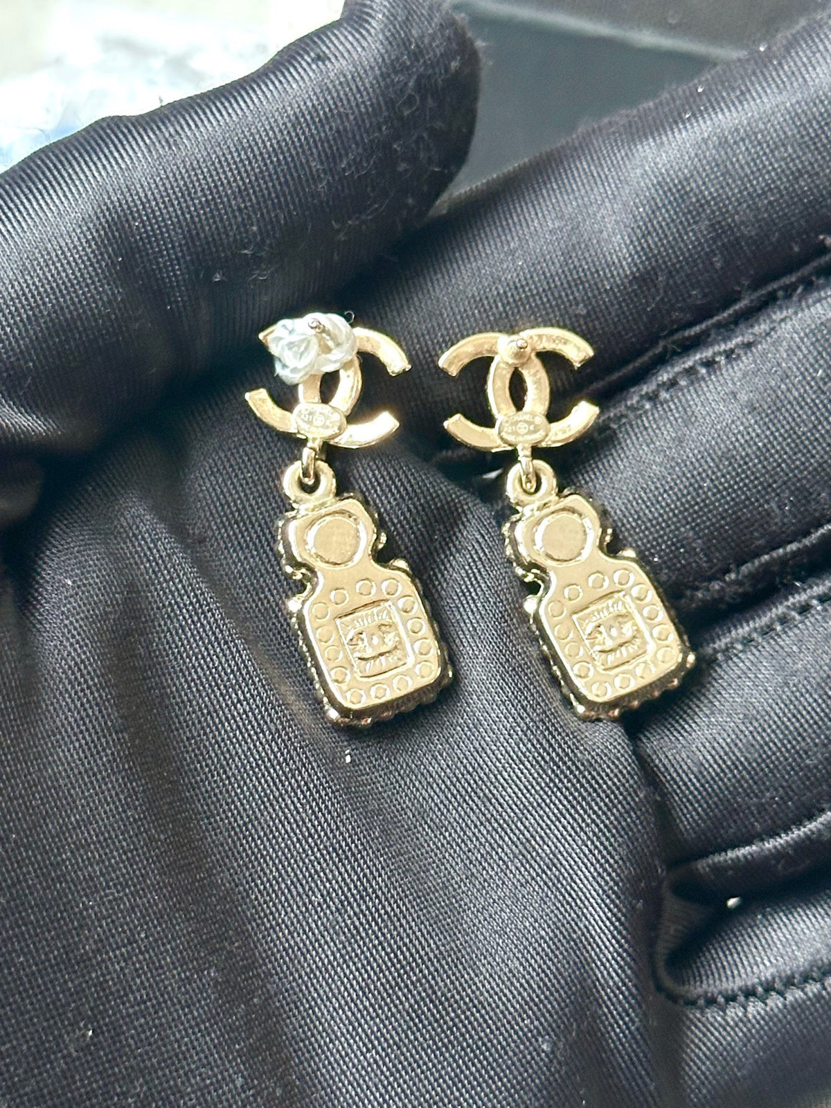 Chanel - Other - Gold-tone metal with crystal embellishments and mother-of-pearl accents. - Gold