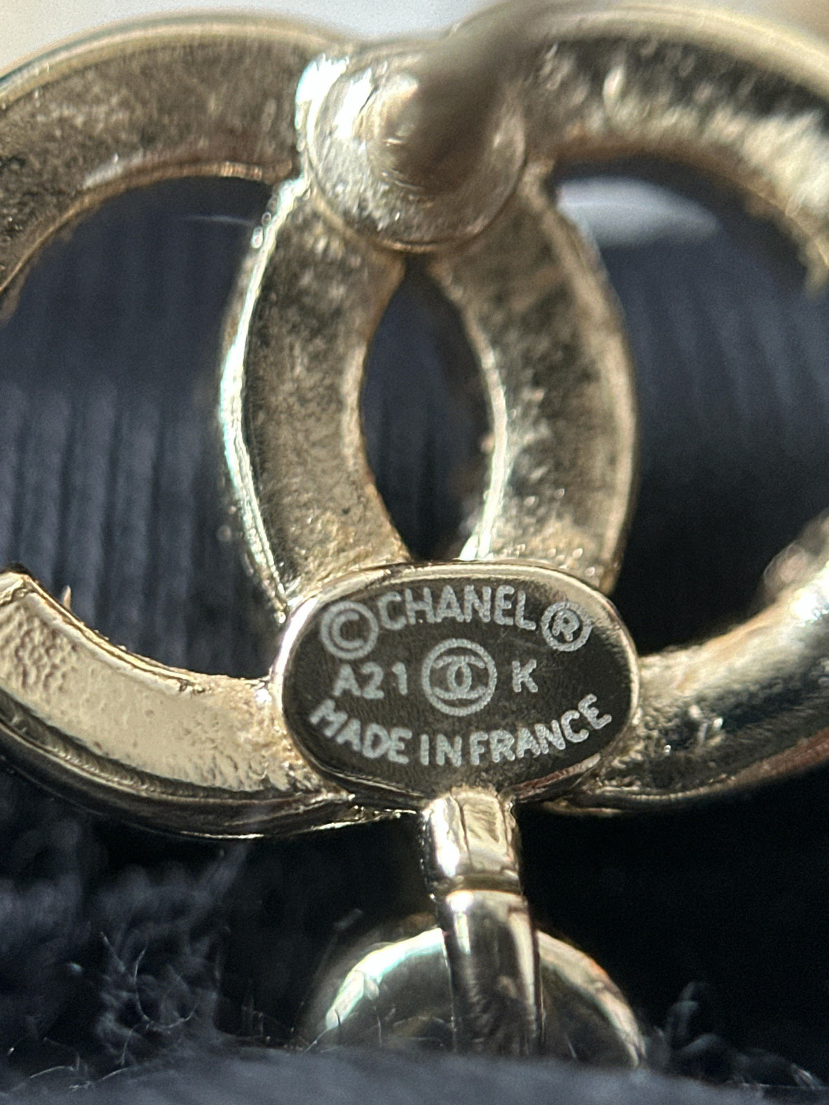 Chanel - Other - Gold-tone metal with crystal embellishments and mother-of-pearl accents. - Gold