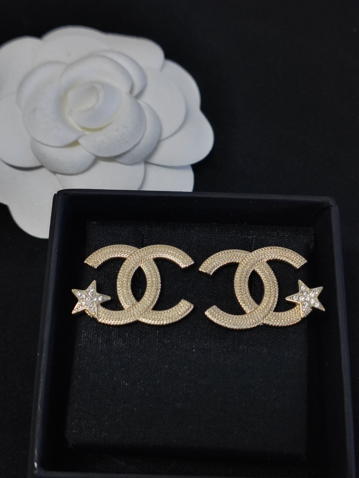 Chanel - Other - Gold-tone metal with crystal rhinestone embellishments - Gold